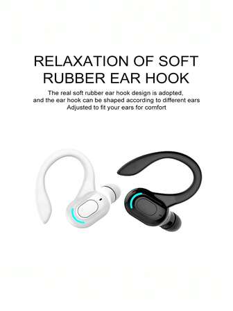 F8 单耳入耳式耳机，运动跑步商务风，右耳佩戴式挂耳耳机，单键控制，兼容所有智能手机