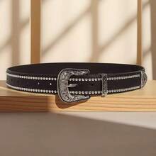 4pcs/2pcs/1pc Punk Western Style Vintage Decorative Belts For Women, Multi-Color, Suitable For Summer, School, Autumn, Christmas, Valentine's Day, Including Rivet Design - Multicolor - View 5