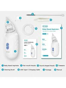 Máy hút mũi điện MAMIJOY cho bé với lực hút mạnh, phù hợp cho trẻ sơ sinh và trẻ nhỏ, máy hút mũi cầm tay tiện dụng (cổng sạc Type-C) - Nhiều màu - Xem 5