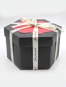 一套六边形爆炸造型DIY相册盒，惊喜生日礼物 - 黑色 - 查看 9