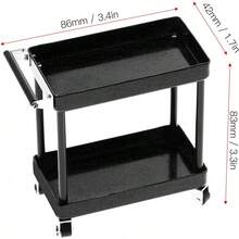 Organizadores de herramientas, carro de herramientas Rendimiento duradero Fiable y práctico Fácil de montar para taller de garaje para accesorios RC(negro) - Negro - Ver 4