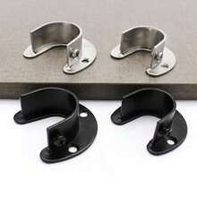 Support de tringle à vêtements en alliage en forme de U robuste, convient aux bricoleurs, à la décoration intérieure et à l'organisation des placards - Multicolore - Voir 3