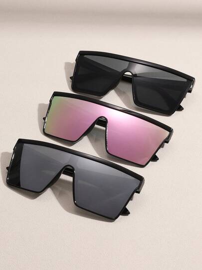 1pc Fashionable Punk Square Oversized Y2K Fashion Glasses For Women, Ladies Casual & Outdoor Accessory, Business & Leisure Gift, Suitable For Daily Wear, Street Photography, Outdoor Travel