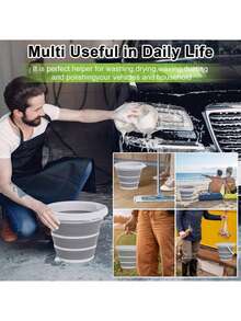 Space-Saving Ultra-Thin Foldable Laundry Basket With Dual Comfort Handles - Portable Pop-Up Storage Solution, Black & White, Ideal For Home & Commercial Use, Chemical-Free - Multicolor - View 5