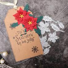 1件装花瓣切割模具 - DIY剪贴簿和卡片制作模板，剪刀，花卉系列