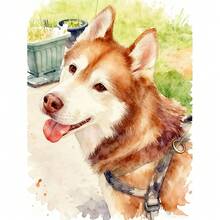 Tranh vẽ chân dung thú cưng theo yêu cầu - Tranh màu nước cá nhân hóa hình mèo/chó, món quà độc đáo dành cho người yêu thú cưng, trang trí nhà cửa cho phòng khách, phòng ngủ, văn phòng, tranh không khung. - Nhiều màu - Xem 7