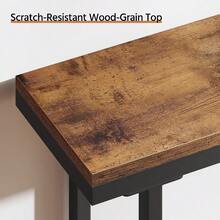 Costoffs Console Table 180cm Entryway Table, Modern Side Table Simple Long Table For Hallway/Living Room/Home/Office, Rustic Brown - Rustic Brown - View 11