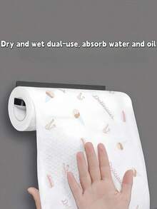 800张/卷 超细纤维厨房用纸巾卷 多功能柔软厚实吸水抹布 抹布套装 神奇玻璃清洁布 可撕式清洁纸巾 吸水不脱落 不留水渍 适用于日常烹饪烘焙 汽车清洁 厨房用具清洁 浴室镜面清洁布 家用清洁用品
