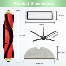 Kit de accesorios para aspiradora robótica Mi Robot Roborock E4 S5 S6 E25 E20 E35 S50 S51 Mijia, paquete de repuestos que incluye cepillo principal, cepillo lateral y filtro - Estilo 01 - Ver 2