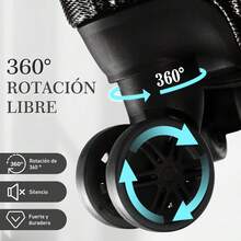 Nueva moda de 20 pulgadas rueda universal equipaje de viaje retro estilo portátil caja de tirador maleta de negocios - Negro - Ver 6
