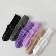 6 pares de calcetines profesionales para mujer de yoga, pilates, danza, fitness con agarre antideslizante, aptos para deportes y entrenamiento - Paquete de 6 pares de colores surtidos - Ver 4