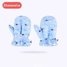 Binomata 1 双幼儿男孩和女孩卡通设计防水保暖冬季手套，S 码适合 6-18 个月，M 码适合 1-3 岁，户外雪地滑雪手套