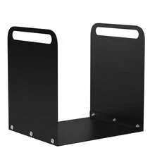 Outsunny Log Holder 36.5 X 30 X 36 Log Holder With Handles, Outdoor/Indoor Log Holder, Up To 30 Kg, Steel, Black - 1 - 查看 9