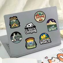 SCXXBSW 50pcs Camping Stickers, Cool Anime Stickers, Decorative Stickers, Waterproof And Durable. Classic Gift Decorations, Value Pack, Cute Cartoon Stickers, Waterproof And Durable. These Phone Case Decorations Can Be Applied To Laptops, Phones, Water Bottles, Guitars, Skateboards, Suitcases, Etc., Starting Your DIY Creative Journey. They Are The Top Choice For Gifts During Halloween And Christmas. - Multicolor - View 9