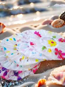 6 piezas Gorros de ducha ajustables e impresos, de alta calidad y reutilizables con banda elástica, accesorios de baño de moda, material reutilizable, gorro de ducha impermeable, cubierta para cabezal de ducha, gorro de ducha anti-aceite para cocina, adecuado para mujeres, spa, salón, cocina, cuidado de la belleza y entusiastas de la belleza - Multicolor - Ver 5