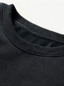 Áo nỉ cotton nam, áo nỉ trễ vai nam, áo nỉ cổ tròn cỡ lớn dày và ấm cho mùa thu đông, thích hợp cho thời tiết lạnh. - Sương mù xám - Xem 4