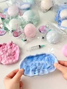 1个超好玩减压麻糬捏捏乐玩具，迷你随机颜色透明立方体，弹性摩卡色，慢回弹变色，手工麻糬，锻炼手指，缓解压力，适合课堂奖励、办公室娱乐、生日派对、节日庆典，也是感恩节、复活节、万圣节、圣诞节的完美礼物，派对装饰 > 派对礼物 > 其他派对礼物