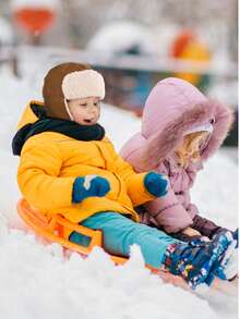 1PC Toddler Kids Solid Thermal Lined Ear Flaps Warm Trapper Hat Sporty Outdoor Winter - 1PC - View 5