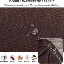 2-Piece Stretch Jacquard Waterproof Chair Cover Set, Removable And Washable, Bohemian Style, Made Of Polyester And Spandex Stretch Fabric, Suitable For Restaurants, Kitchens, Wedding Parties, And Home Décor. - Brown - View 5