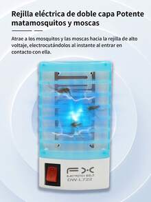 2 piezas Lampara Mata Mosquitos Repelente Eléctrico Elimina Mosquito Insectos Moscas, Lampara Para Matar Mosquitos E Insectos,Raqueta mata mosquitos con luz UV, lámpara portátil mata insectos para el hogar, exterior, coche, camping, viajes, hotel - Repelente de plagas. - Multicolor (2 piezas) - Ver 4