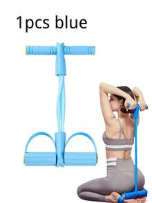 4 Pack Yoga Resistance Bands, Purple, Pink, Blue, Suitable For Home Workout - Stretchable Cords For Full Body Training, Abdominal Shaping, Rowing And Flexibility Exercises, Stackable Fitness Equipment, Suitable For Yoga And Toning, Figure 8, Yoga Ball, Pull-Up Assist, Thigh Trainer, Gym, Sweating, Pilates - Multicolor - View 7