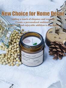 FAMILY SHIP 100g/1pc Mint Scented Candle, Smokeless Burning, Long-Lasting Fragrance, Suitable For Bathroom, Workout, Sleeping, Home Decor, Gifts For Friends, Girlfriend, Elders, New Year, Birthday, Festivals, Mother's Day, Thanksgiving, Valentine's Day