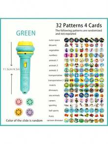 32pcs Children's Flashlight Projector Toy, Bedtime Fun Early Education Cognitive Toy, Dinosaur, Animal, Ocean, Numbers, Fruits, Projection Flashlight Educational Toy, Christmas & Halloween Gift - Multicolor - View 15