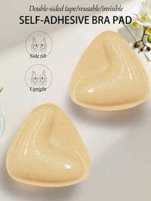 Double-Sided Adhesive Bra Pads, Waterproof Adhesive Bra Cups, Lift-Up Adhesive Bra Pads, Suitable For Bra Lining, Bust Enhancement Products - Multicolor - View 7