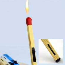 Compact And Refillable Matchstick Lighter - Portable, Adjustable Flame Camping - 木紋色 - 查看 10