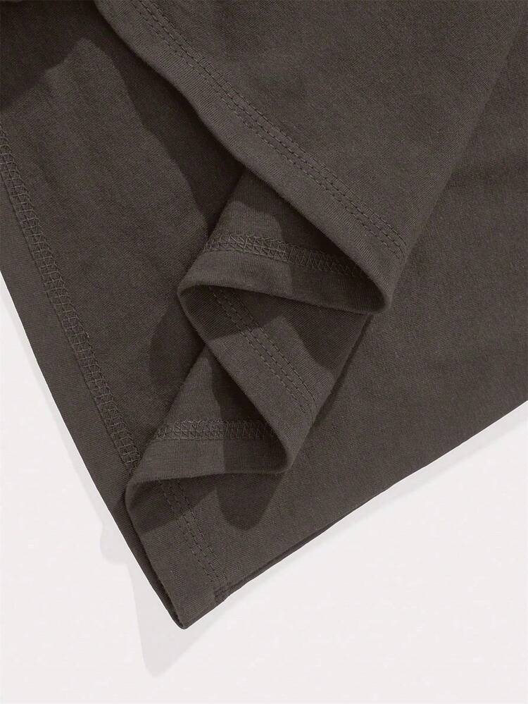 Camiseta informal de mujer con estampado de pollitos navideños, cómoda camiseta de manga corta y cuello redondo, ideal para primavera y verano, fiestas navideñas y conjuntos de invierno, adecuada para cualquier ocasión, color liso, estilo informal, fiestas navideñas, Día de San Patricio, reuniones familiares, uso diario. - Gris Oscuro - Añade 4
