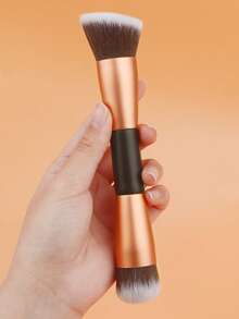1 Pc Foundation Makeup Brush, Double Ended Makeup Brushes For Blending Liquid Powder, Concealer Cream Cosmetics, Blush Brush - Multicolor - View 1