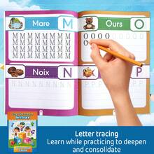 16 Pages Handwritten French Vocabulary Learning Materials, Early Learning Aids To Improve Writing Skills And Cognitive Abilities. Learning Gift - Multicolor - View 6