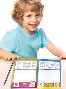 16 Pages Handwritten French Vocabulary Learning Materials, Early Learning Aids To Improve Writing Skills And Cognitive Abilities. Learning Gift - Multicolor - View 10