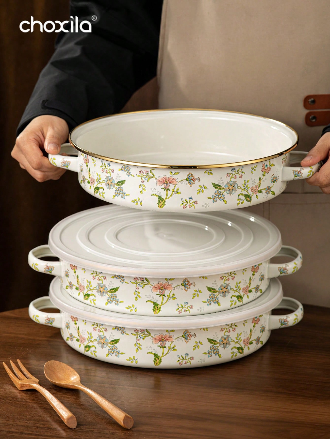 choxila قدر متعدد الوظائف سميك بسماكة 11 بوصة مطلي...