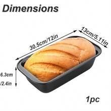 1个/3个装长方形不粘面包模具，家用厨房蛋糕烘焙工具，长方形吐司模具，不粘烘焙模具，烘焙模具套装