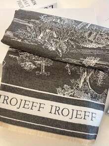 1pc Reversible Scarf Shawl For Women, Warm & Luxurious, Suitable For Autumn/Winter - Grey - View 3