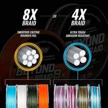 Braided Fishing Line -Super Strong - Abrasion Resistant - No Stretch -Blue Camo, Moss Camo, White, Green, Pink, Blue, 4 Strand 8 Strand,31254162 - 紅木色 - 查看 5