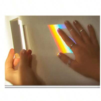 Prisma Triangular De Cristal Refrator Fotografias Vídeos 8cm