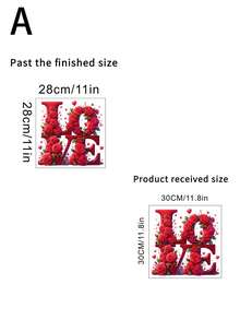 1pc Valentine's Day Heart Rose Decorative Sticker PVC Sticker Removable Self-Adhesive Easy-Tear Sticker Home Decor To Brighten Up Your Life Holiday Decor Stickers Birthday Graduation Gift - Multicolor - View 15