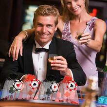 D97 Pcs Casino Party 2 Oz Cups Gift Bulk With Organza Bag And Greeting Card Casino Night Theme Souvenirs For Birthday Las Vegas Game Night Decoration Poker Cards Chips Drinking Small Cups - như hình ảnh - Xem 6