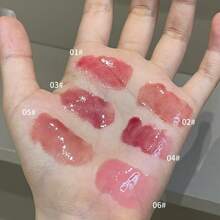高光澤保濕唇釉唇油，長效保濕，豐盈雙唇，防止龜裂，淡化唇紋，不黏膩，男女通用，齋戒月、學生、生日、情人節、聖誕節、節日禮物 - 彩色 - 查看 6