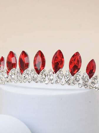 1 st glänsande festkrona i zinklegering, exklusiv minimalistisk elegant prinsesskrona, födelsedagspresent till vuxna, brudhuvudbonad, brudklänningskrona, alla hjärtans dag-accessoarer året runt