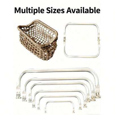 Foldable Frame Clutch Accessories - Crocheted Bag Straps Bag Hardware Square Aluminum Frame, Reusable Handbag Hardware For DIY Handmade Bag Enthusiasts, Suitable For Crocheted Clutches/Wallets, Perfect As Birthday/Wedding/Daily Use & Dinner Party Gift Craft Supplies