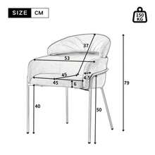 Esszimmerstuhl, Einzeln, Leichter Luxus, Wohnzimmer, Schlafzimmer, Freizeitstuhl, Mit Vier Metallbeinen, Samt, Rosa - 粉色 - 查看 4