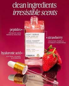 Truly Luxury SOFT SERVE Post-Hair Removal Soothing Body Oil | Prevents Ingrown Hairs & Bumps | Hydrating & Calming With Jojoba & Squalane For Smooth Skin | 3.1oz - 粉色 - 查看 3