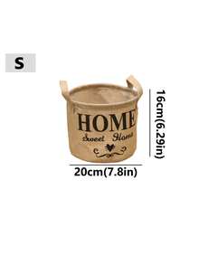 Multi-Pack Foldable Storage Baskets With Printed Designs, Available In Printed Round And Printed Square Styles, Washable Storage Bins For Clothes, Household Items, Bedroom, Desk, Closet, Kitchen Organization - Khaki - View 13