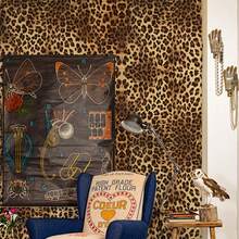1 Roll Leopard Print Self-Adhesive Wallpaper, PVC Material, Suitable For Bedroom, Living Room, Bathroom, Backsplash, Home Decor, Kitchen Countertop, Tabletop, Furniture Renewal, DIY Peel And Stick Wallpaper, Size: 17.7" X 39.3" / 118.1" / 196.8" - Brown - View 9