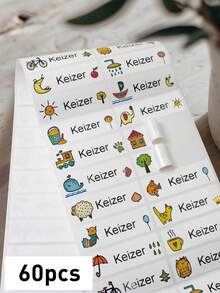 Custom Waterproof Stickers, Personalized Name Label Stickers, Custom Name Labels, Customizable Stickers, Stickers For Kids, Cute Stickers, Cartoon - Style 3 - View 8