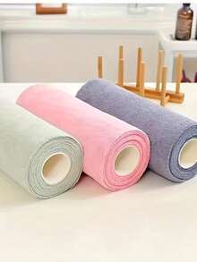 20pcs/Roll Super Soft Microfiber Dishcloths, Multi-Purpose Cleaning Rags, Double-Sided Kitchen Towels - Multicolor - View 5