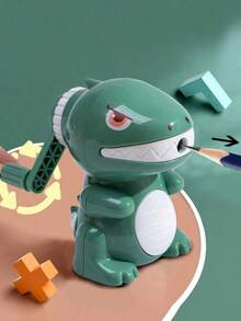 1pc Dinosaur Shaped Pencil Sharpener, Back To School Student Supplies - Green - View 6